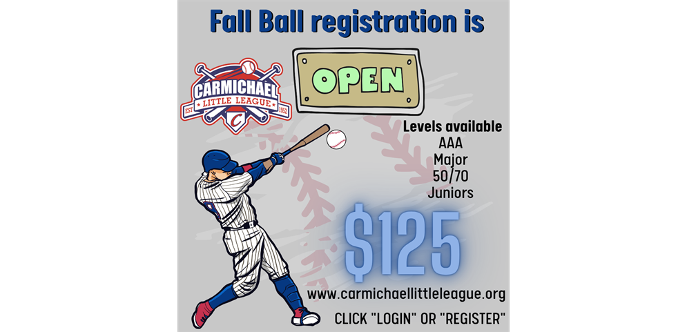 Fall Ball registration open!