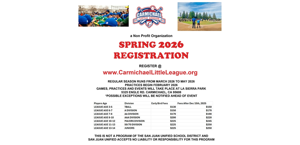 Spring 2026 Registration Now Open!