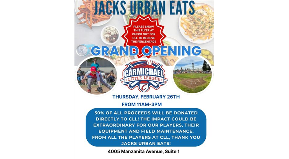 Jacks Urban Eats Fundraiser 